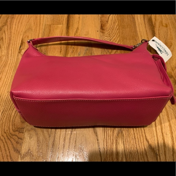 Magenta Leather Longchamp Hobo Bag - Picture 2 of 8
